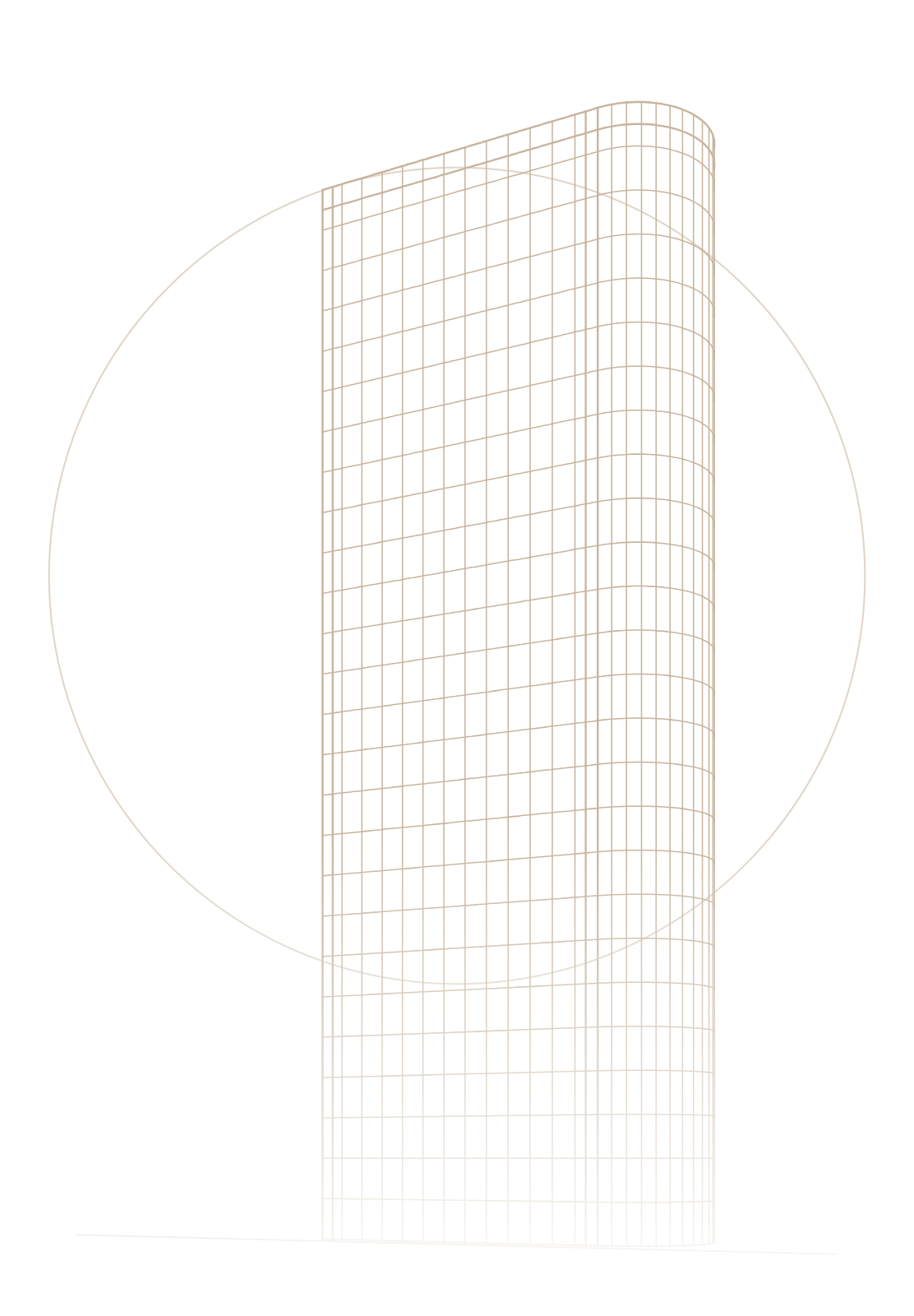 Ilustração em linhas do edifício do CATEB Advogados em Belo Horizonte